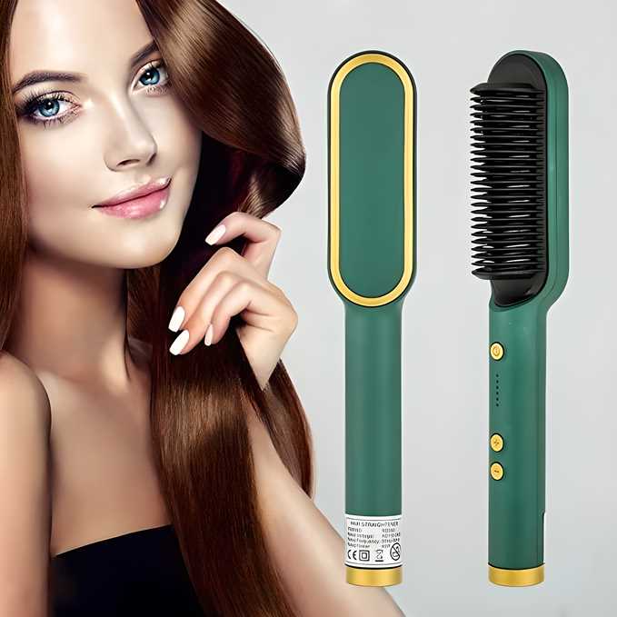 SmoothNGo™ 3-in-1 Electric Hair Straightening Brush