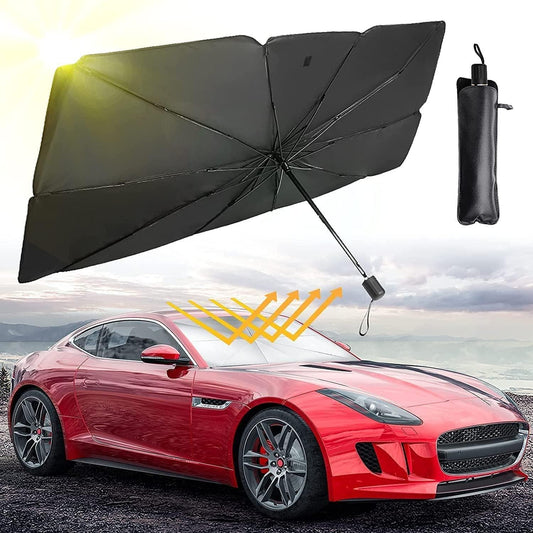 AutoCool™ Foldable Windshield Sun Shade Umbrella – Blocks Heat & UV Instantly